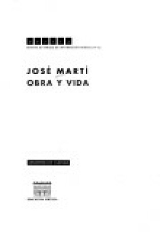 Cover of Jose Marti - Obra y Vida