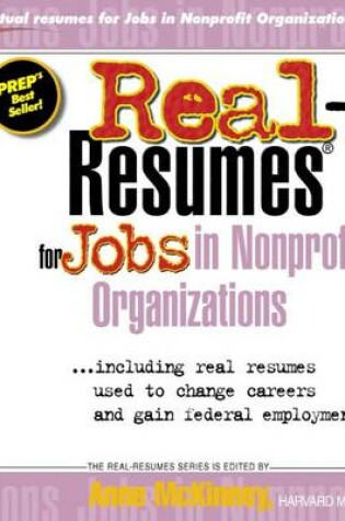 Cover of Real-Resumes for Jobs in Nonprofit Organizations