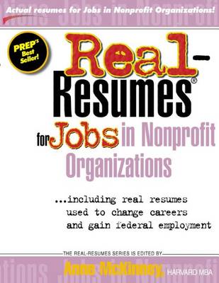 Book cover for Real-Resumes for Jobs in Nonprofit Organizations