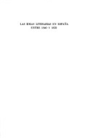 Cover of Las Ideas Literarias En Espa~na Entre 1840 y 1850