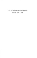 Cover of Las Ideas Literarias En Espa~na Entre 1840 y 1850