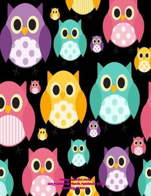 Cover of Happy Colorful Owls 2019-2020 18 Month Academic Year Monthly Planner