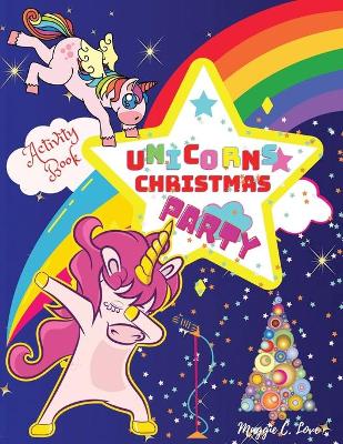 Book cover for Unicorns Christmas Party Activity Book