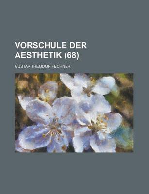 Book cover for Vorschule Der Aesthetik (68)