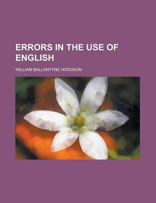 Book cover for Errors in the Use of English