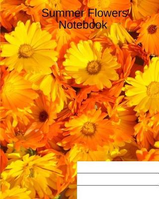 Book cover for Summer Flowers Notebook