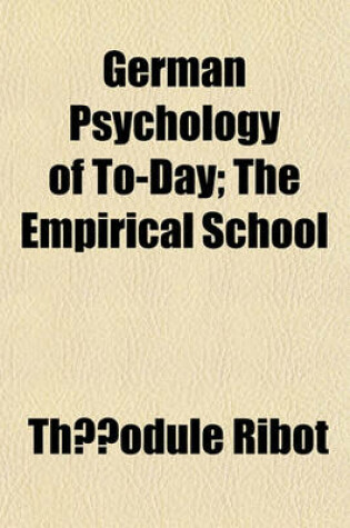 Cover of German Psychology of To-Day; The Empirical School