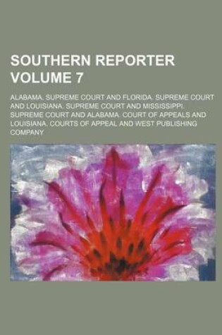 Cover of Southern Reporter Volume 7