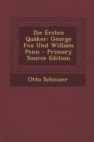 Cover of Die Ersten Quaker