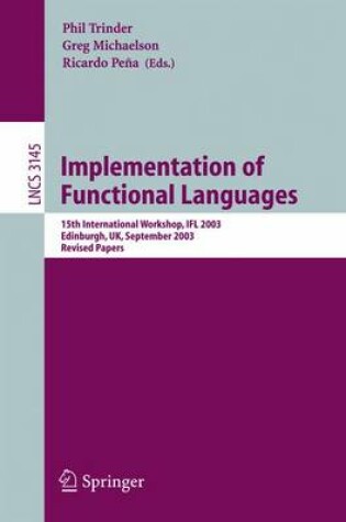 Cover of Implementation of Functional Languages