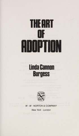 Book cover for ART OF ADOPTION PA