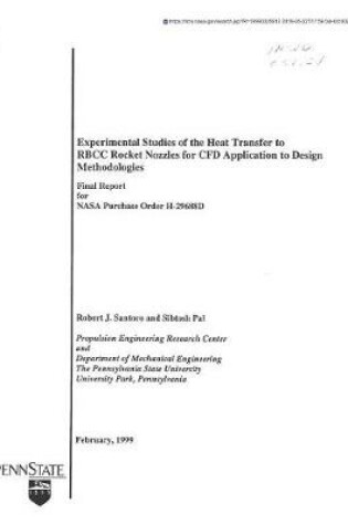 Cover of Experimental Studies of the Heat Transfer to Rbcc Rocket Nozzles for Cfd Application to Design Methodologies
