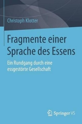 Cover of Fragmente einer Sprache des Essens