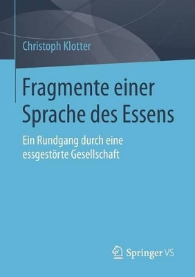Book cover for Fragmente einer Sprache des Essens