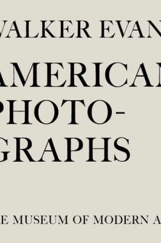 Cover of Walker Evans American Photographs