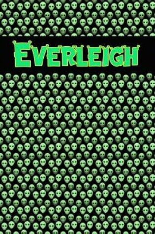 Cover of 120 Page Handwriting Practice Book with Green Alien Cover Everleigh