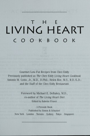Cover of The Living Heart Cookbook
