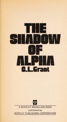 Book cover for The Shadow of Alpha