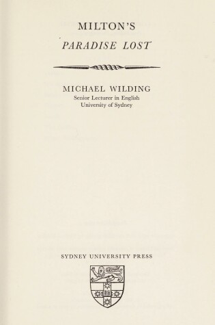 Cover of Milton's "Paradise Lost"