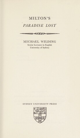 Cover of Milton's "Paradise Lost"