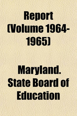 Book cover for Report (Volume 1964-1965)