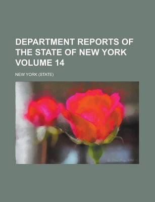 Book cover for Department Reports of the State of New York Volume 14