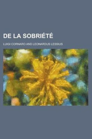 Cover of de La Sobriete