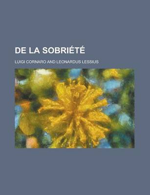 Book cover for de La Sobriete