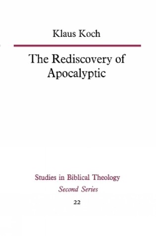 Cover of The Rediscovery of Apocalyptic