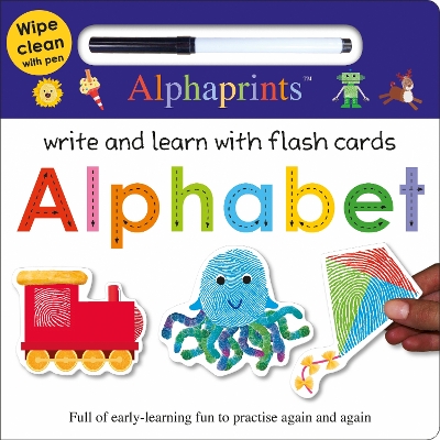 Book cover for Alphaprints Wipe Clean Alphabet with Flash Cards