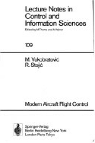 Cover of Modern Aircraft Flight Control