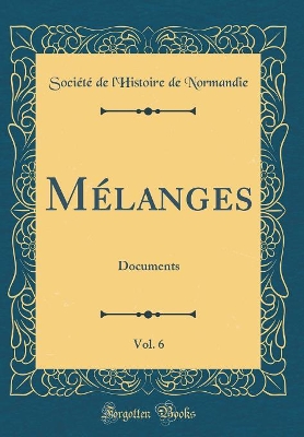 Book cover for Melanges, Vol. 6