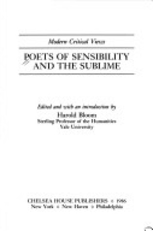 Cover of Poets of Sensibility & Sublime