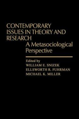 Cover of Contemporary Issues in Theory and Research