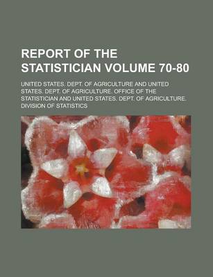 Book cover for Report of the Statistician Volume 70-80