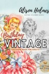 Book cover for VINTAGE BIRTHDAY coloring book for adults