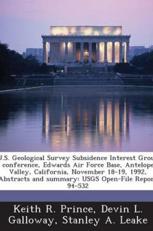 Cover of U.S. Geological Survey Subsidence Interest Group Conference, Edwards Air Force Base, Antelope Valley, California, November 18-19, 1992, Abstracts and