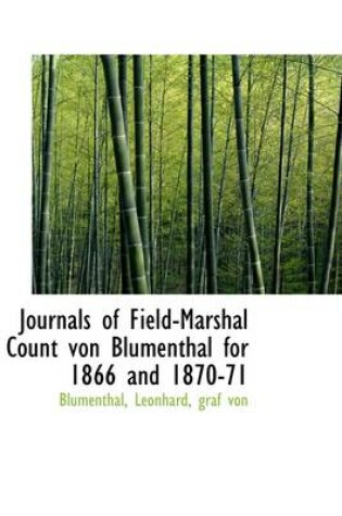 Cover of Journals of Field-Marshal Count Von Blumenthal for 1866 and 1870-71