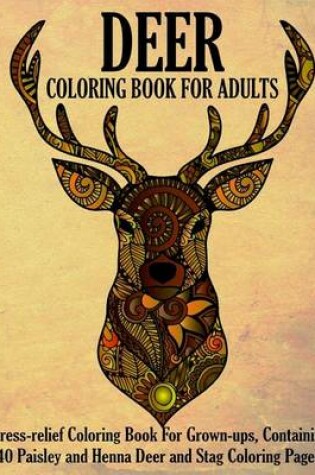 Cover of Deer Coloring Book For Adults