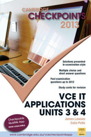 Cover of Cambridge Checkpoints VCE IT Applications 2013