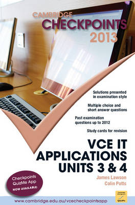Book cover for Cambridge Checkpoints VCE IT Applications 2013