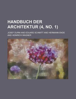 Book cover for Handbuch Der Architektur (4, No. 1 )