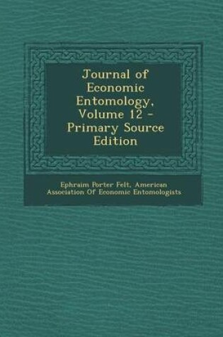 Cover of Journal of Economic Entomology, Volume 12