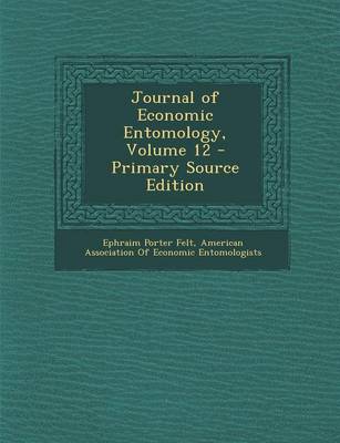 Book cover for Journal of Economic Entomology, Volume 12