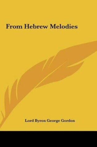 Cover of From Hebrew Melodies