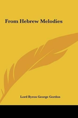 Book cover for From Hebrew Melodies