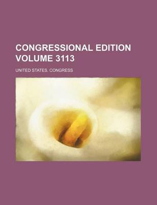 Book cover for Congressional Edition Volume 3113