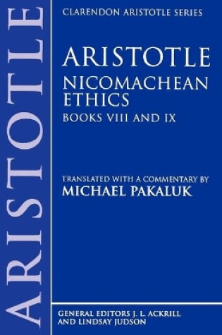 Cover of Aristotle: Nicomachean Ethics, Books VIII and IX