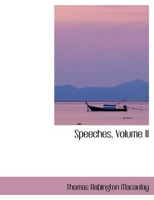 Book cover for Speeches, Volume II