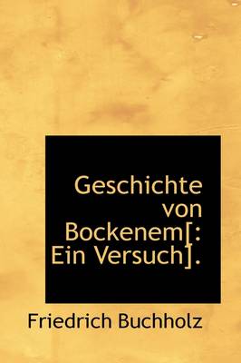 Book cover for Geschichte Von Bockenem[